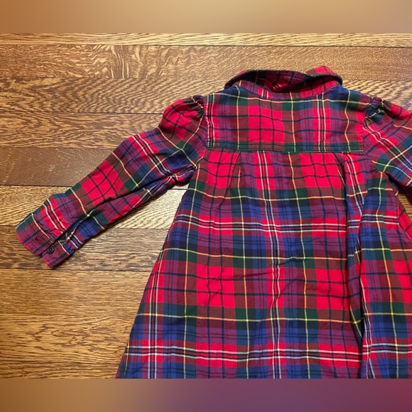 GAP Red Plaid Collared Button Down Dress Size 4 - Picture 8 of 9